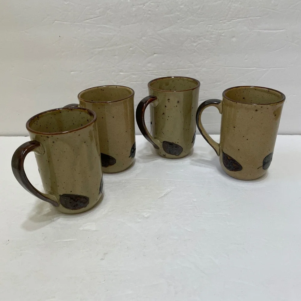 EXCELLENT CONDITION OWL MUGS‎ OTAGIRI STYLE. SET OF FOUR.